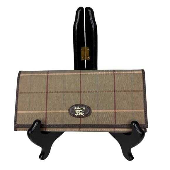Burberrys Burberry Brown Check Canvas and Leather Long Wallet Authentic - Picture 14 of 14